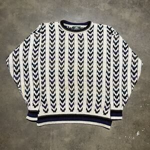 Vintage 90s Jantzen Colored Cable Knit Sweater